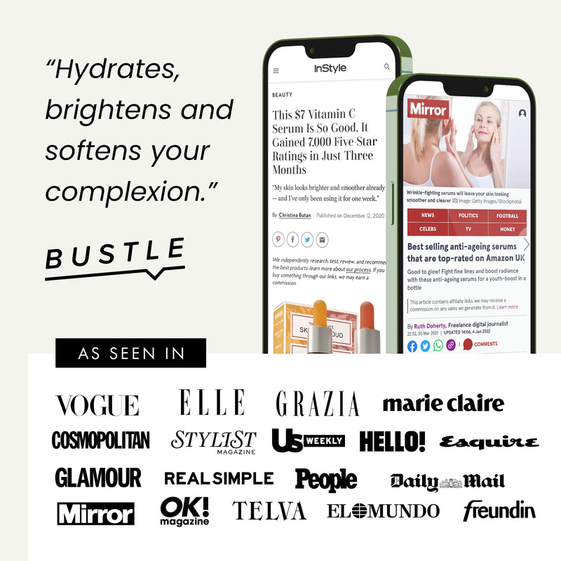 [Australia] - Retinol and Vitamin C Serum, Face Serum with Hyaluronic Acid, Aloe Vera, and Jojoba Oil, Helps to Reduce Fine Lines, Wrinkles and Acne Scar, 30 ml X 2 