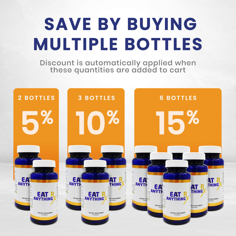 [Australia] - Dirobi Eat Anything Rx Digestive Enzymes, Gut-Health Supplements for Gas and Bloating Relief for Women and Men, Daily Prebiotic and Probiotic Supplement, 30 Capsules 30 Count (Pack of 1) 