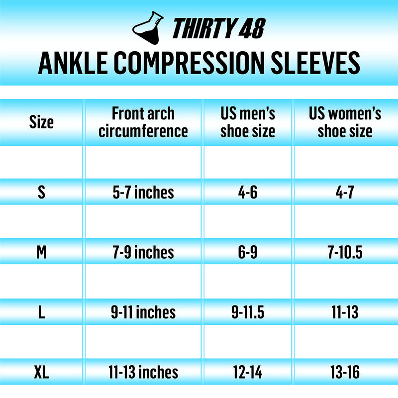 [Australia] - Thirty48 Plantar Fasciitis Compression Socks(1 or 2 Pairs), 20-30 mmHg Foot Compression Sleeves for Ankle/Heel Support, Increase Blood Circulation, Relieve Arch Pain, Reduce Foot Swelling Black (1 Pair) Small 