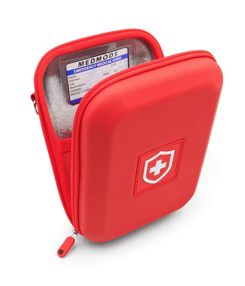 [Australia] - MEDMODS Insulin Cooler Travel Case and Insulated Diabetes Bag with Ice Pack, ID Card, Medical Alert Tag & Shoulder Strap - Protective Insulin Pen Case for Diabetic Medication & Essentials, Case Only 