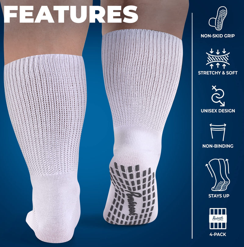 [Australia] - Pembrook Extra Wide and Diabetic Socks with Grips Bundle 