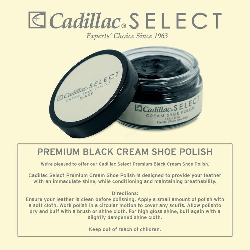 [Australia] - Cadillac Select Premium Cream Shoe Polish - Multiple Colors Available Black 