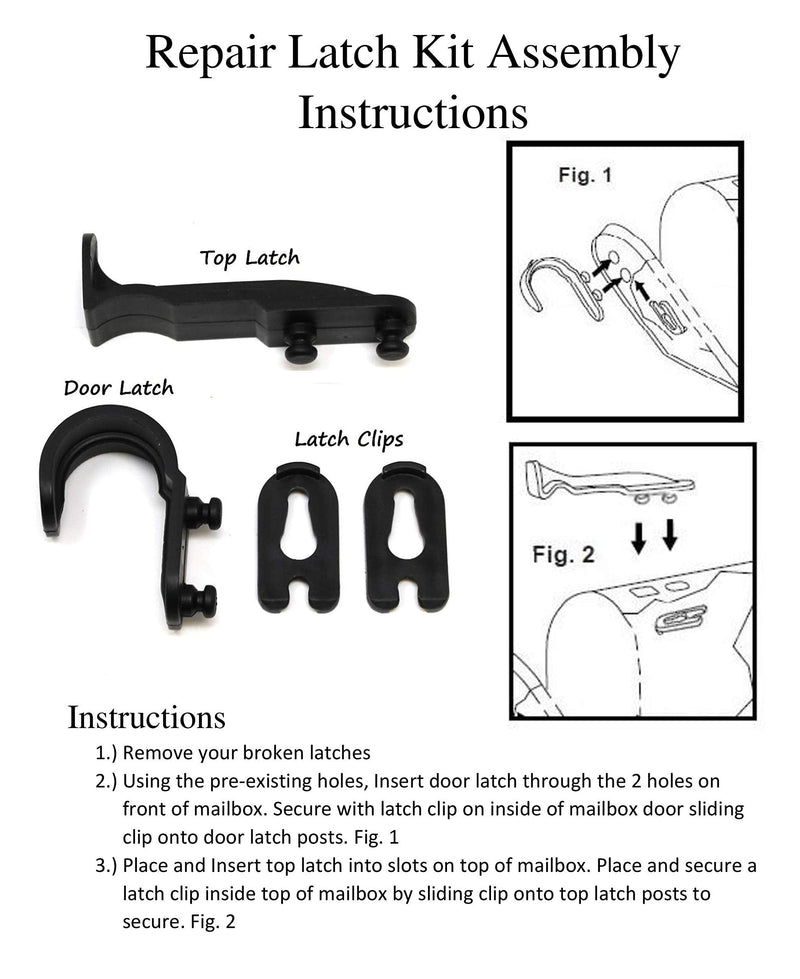 [Australia] - Brand New Mailbox Plastic Latch Set Repair Kit for Solar Group Mail Box Standard Metal Mailbox Repair (1) 1 