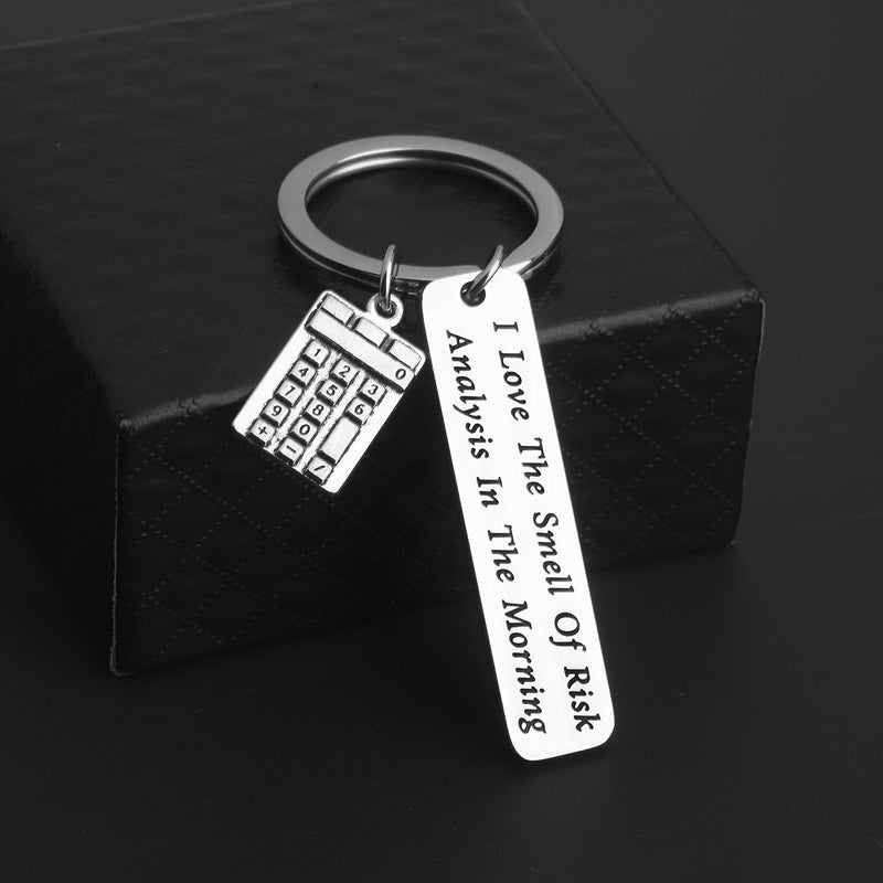 [Australia] - MAOFAED Actuary Gift Accountant Gift Statistician Gift Consultants Gift Insurance Agent Gift I Love The Smell of Risk Analysis in The Morning Actuary Keychain 