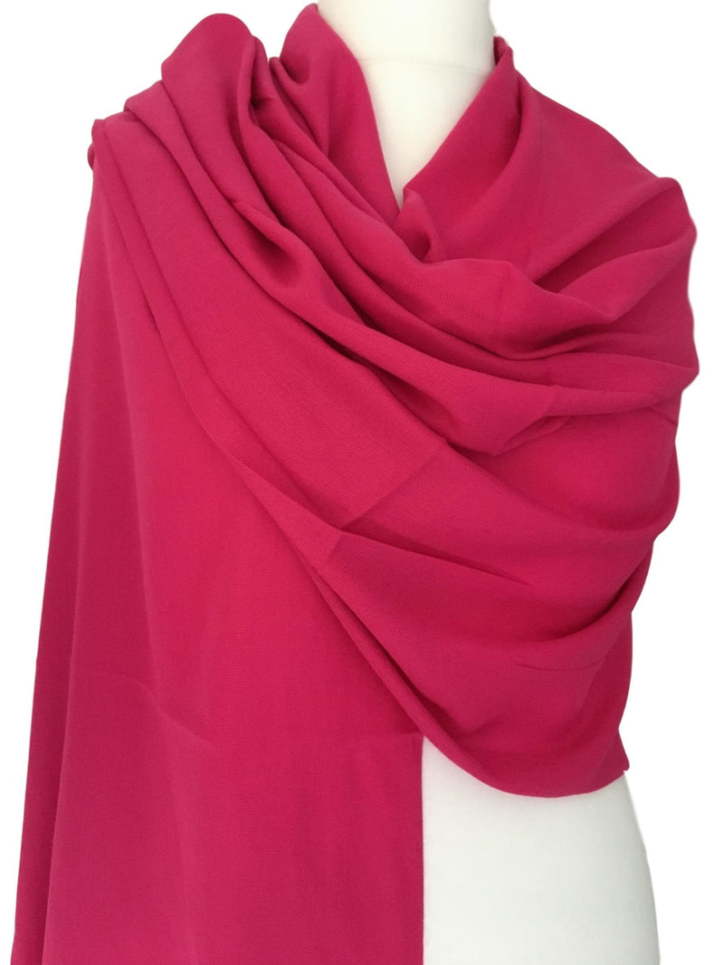 [Australia] - Purple Possum® Pink Pashmina Cerise Wrap Ladies Fuchsia Wedding Prom Shawl Womens Oversized Scarf 