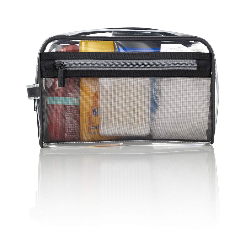 [Australia] - Travel Smart by Conair Sundry/Cosmetic Bag, Clear w/Mesh Pocket 