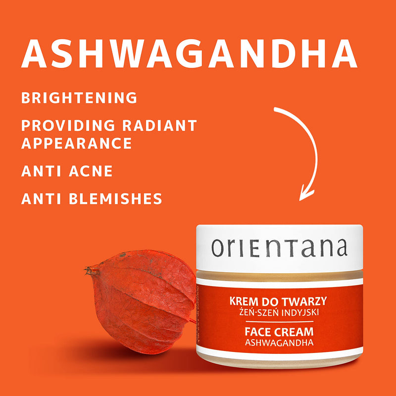 [Australia] - Orientana 99.7% NATURAL FACE CREAM with ASHWAGANDHA (INDIAN GINSENG) and Shea Butter ‚Äì Day and Night Vegan Anti Ageing & Wrinkle Moisturiser for Women - Rejuvenating and Nourishing Mature Skin, 40g 