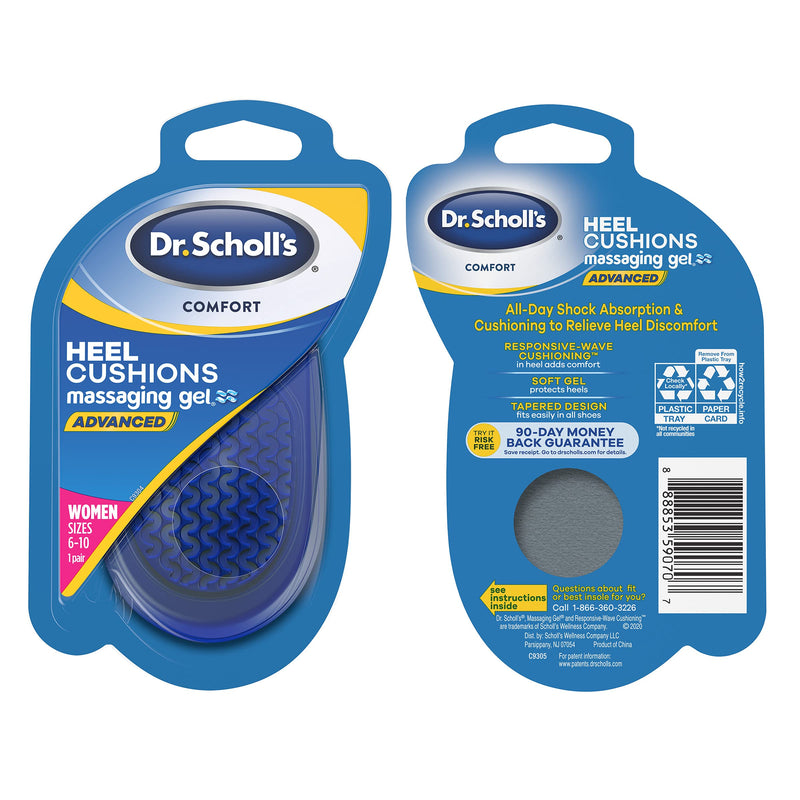 [Australia] - Dr. Scholl's HEEL CUSHIONS with Massaging Gel Advanced // All-Day Shock Absorption and Cushioning to Relieve Heel Discomfort (for Women's 6-10, also available for Men's 8-13) Women 6-10 