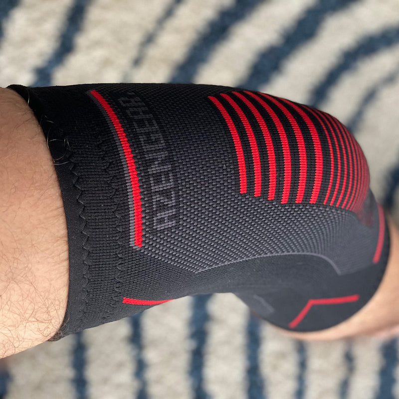 [Australia] - Knee Support Brace (Pair) - Compression Knee Sleeve for Joint Pain, Ligament Injury, Meniscus Tear, Arthritis, ACL, MCL, Running, Weightlifting, Squats (L) L 
