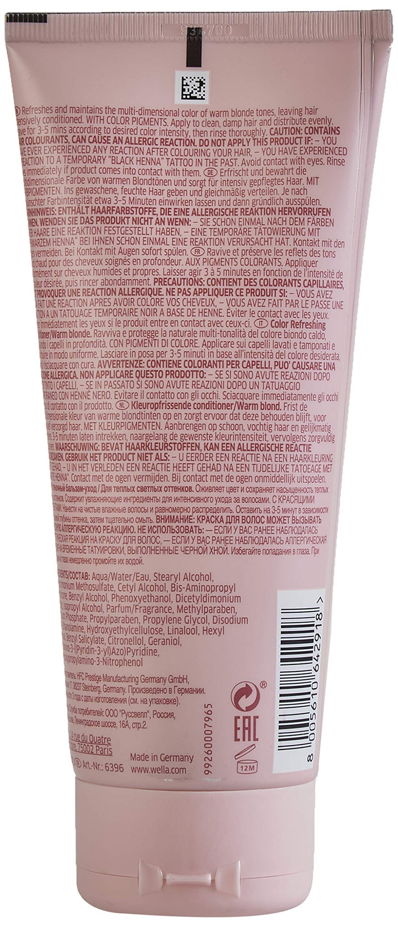 [Australia] - Wella professionals, invigo recharge colour refreshing conditioner, 200 ml Blonde 