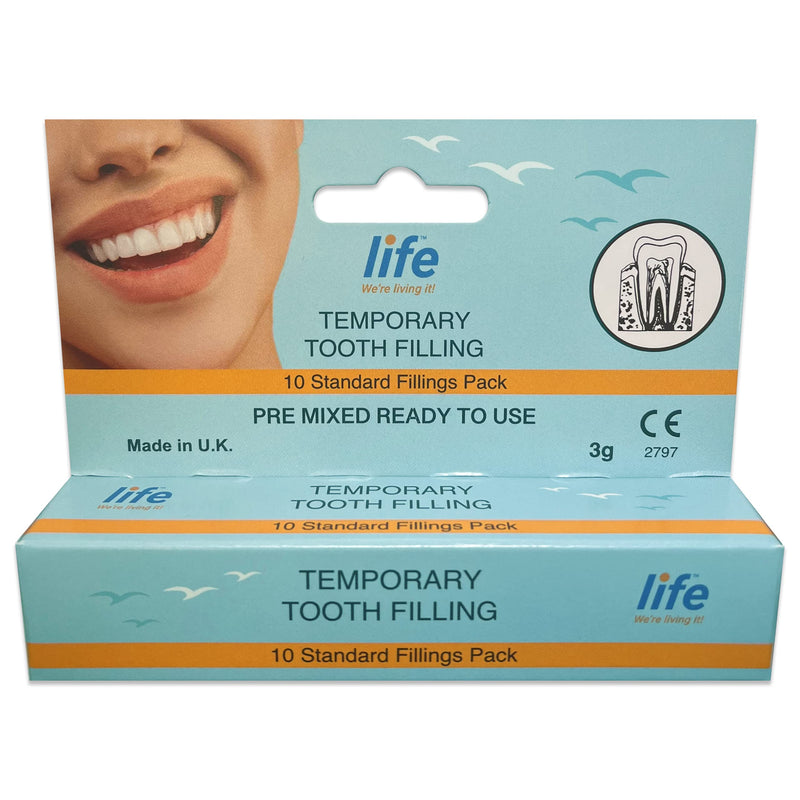 [Australia] - LIFE Temporary Tooth Filling Dental First Aid Cavity Hole Fill Kit – Ready Mixed in Easy Use Syringe Dispenser 