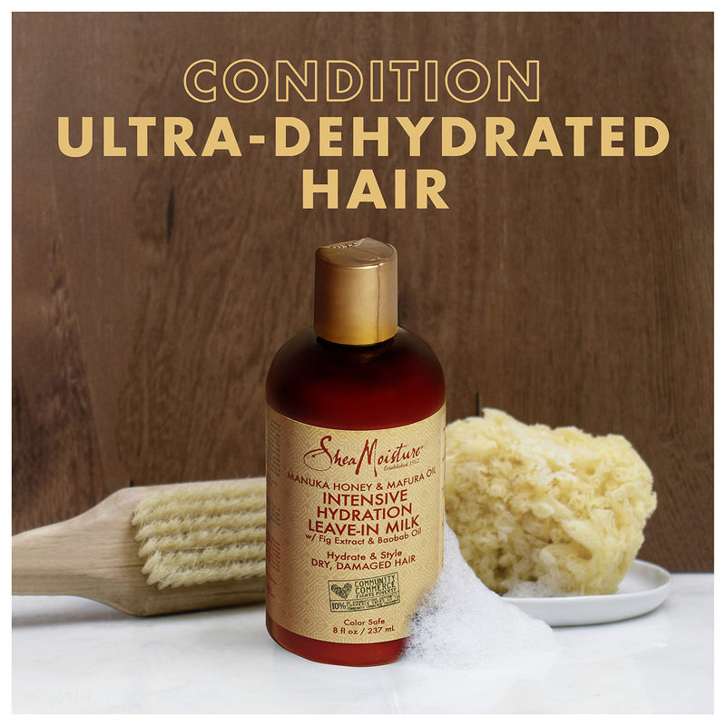 [Australia] - Sheamoisture Hydration Hair Milk for Dry Hair Manuka Honey and Mafura Oil to Hydrate and Style Hair 8 oz 