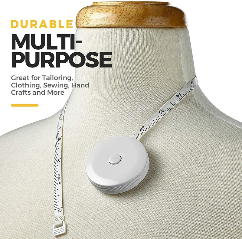 [Australia] - Body Tape Measure -(4-Pack) Measuring Tape Fat Weight Monitors, (Inches & cm) Retractable Tape Measure Ruler for Accurate Body Fat Calculator Helps Calculate Fitness Body Measurements 