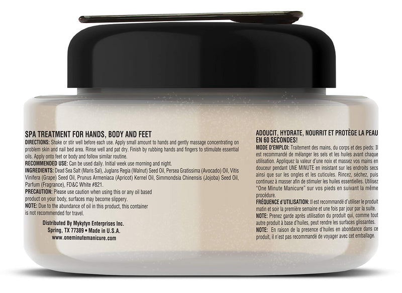 [Australia] - One Minute Manicure – Moisturizing Salt Scrub – 13 oz – Professionally Formulated To Exfoliate, Recondition & Moisturize Skin – Enhanced With Botanical Oils & Natural Sea Salts (Tropical Coconut) Tropical Coconut 