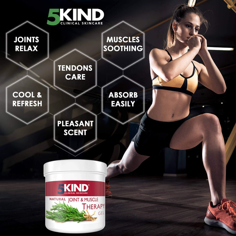 [Australia] - 5kind clinical skincare Natural Joint and Muscle Therapy Gel with Natural Extracts to Soothe and Calm, 300 ml 