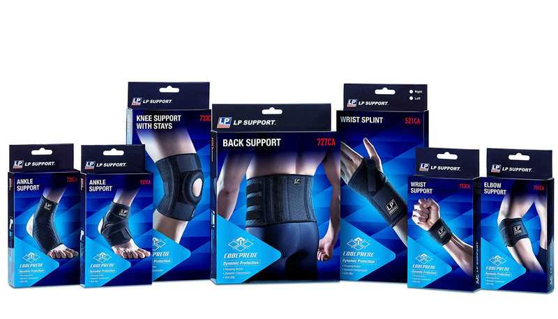 [Australia] - LP SUPPORT 758CA Extreme Knee Support Functional Brace with Open Patella Design, Additional Donut-Shaped Patella Pad and Adjustable Hook and Loop Closure - One Size Fits All 