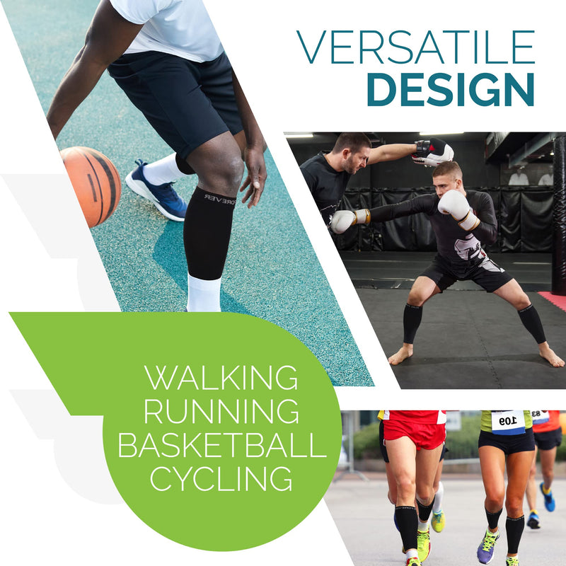 [Australia] - Calf Compression Sleeves For Men & Women - Leg Compression Sleeve - Footless Compression Socks for Shin Splint &Varicose Vein Black Small 