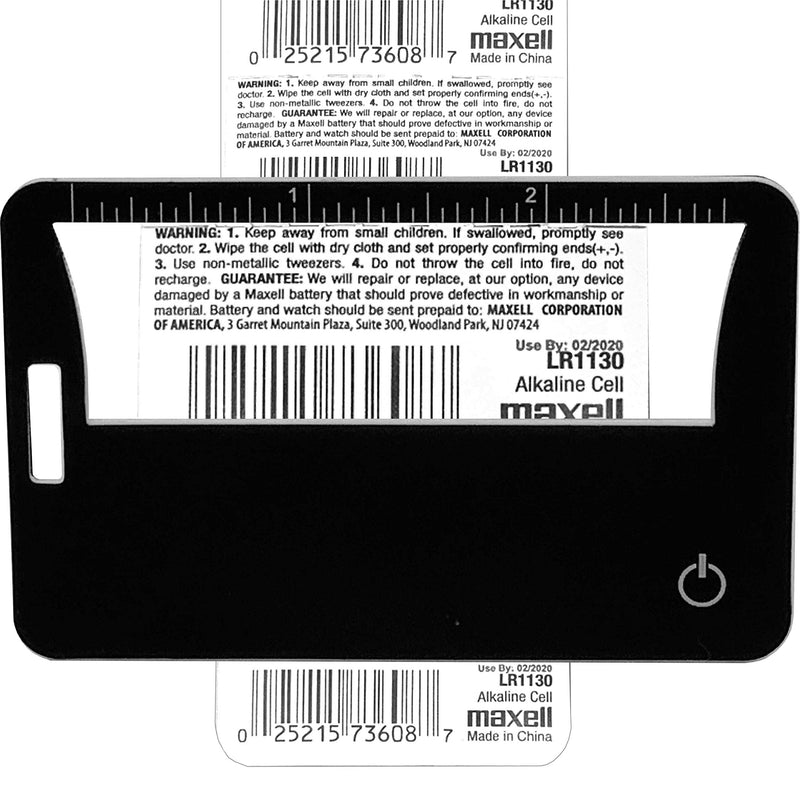 [Australia] - 2 Credit Card Size Fresnel Lens 3x Lighted Magnifiers, Ideal Pocket Magnifier for Reading, Reading Magnifier for Menus, Magnifying Glass with Light or Accessory for ID Badge Holder Retractable Lanyard 
