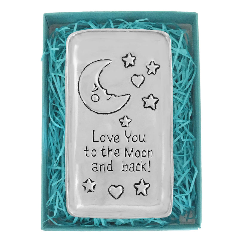 [Australia] - Basic Spirit Love to Moon Pewter Small Tray Trinket Dish Ring Holder Gift Box 