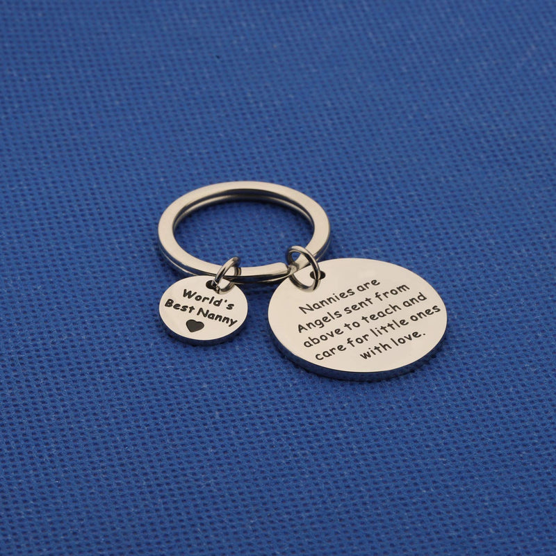 [Australia] - AKTAP Nanny Gifts Appreciation Keychain Nannies are Sent from Above to Teach and Care for Little Ones with Love Babysitter Jewelry Thank You Gift for Nanny Nanny Keychain 