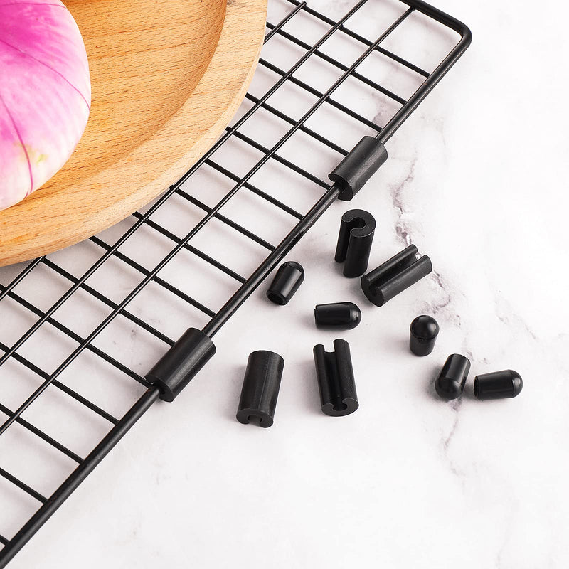 [Australia] - Grevosea 60 Pieces Rubber Feet for Sink Grid Kitchen Sink Rack Feet Quality Durable Kitchen Sink Rack Rubber Feet Black Grid Protector Replacement for Kitchen Sink Grid 