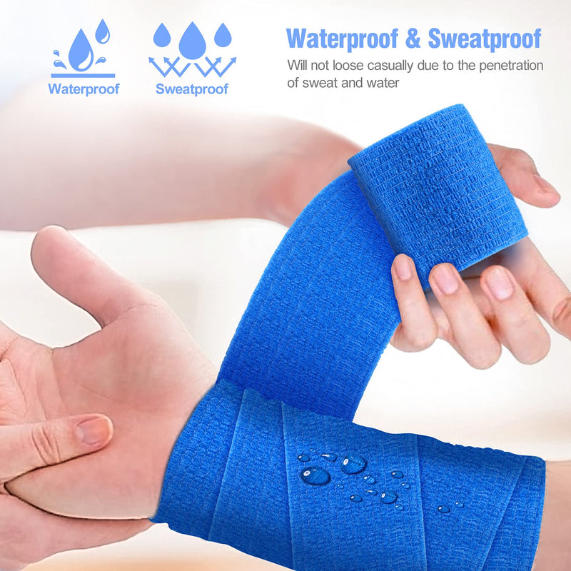 [Australia] - Keilend 24PCS Self Adherent Cohesive Bandages 2‘’ x 5Yards, Stretch Tape for Ankle Sprains, Wrist Swelling &Tattoo，Mix Colors 24Pcs-Mix 