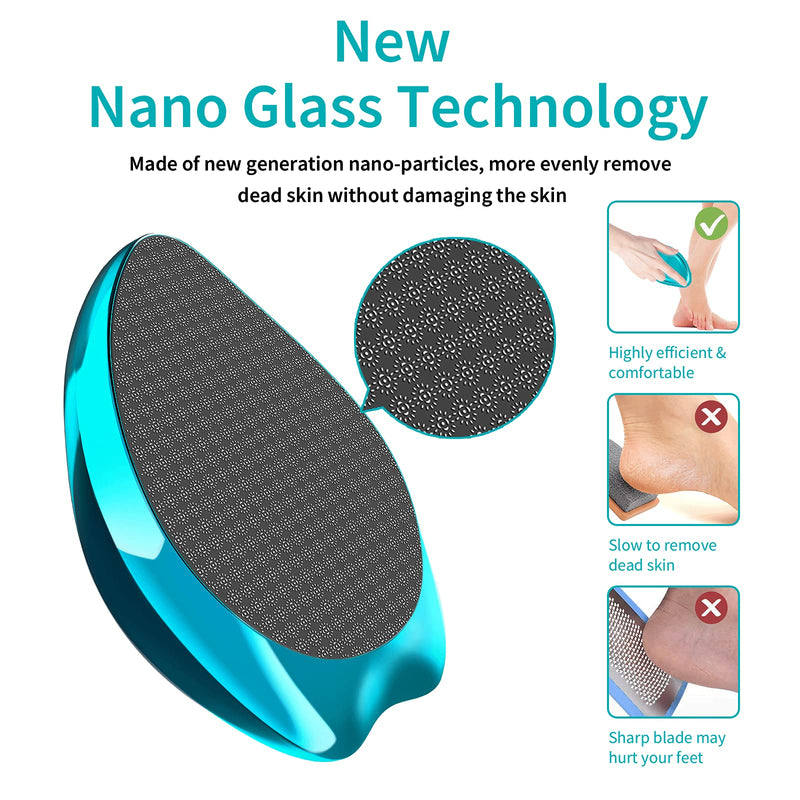 [Australia] - Foot File, Nano Glass Hard Skin Callus Remover, Foot Scraper Salon Home Pedicure Tool for Foot Beauty Care, Can Be Used on Both Wet/Dry Cracked Feet, Foot Rasp by AnjoCare 1 Count (Pack of 1) 