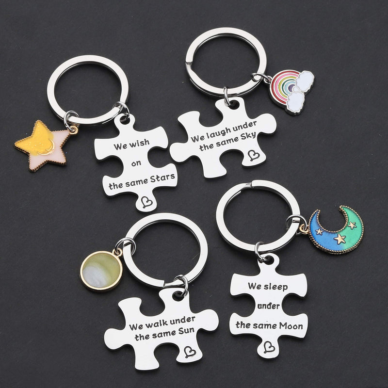 [Australia] - MAOFAED Long Distance Relationship Gift 4 4 Sisters Gift Long Distance Gift for Family Friend Sister Sister Gift under the same puzzle 