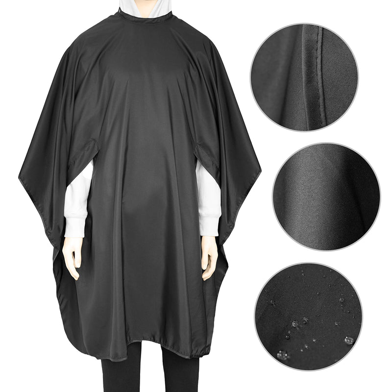 [Australia] - waterproof hairdresser cutting cape lightweight hair cape with two slots salon cutting cape metal buttons adjustable neck part for alduts and kids 