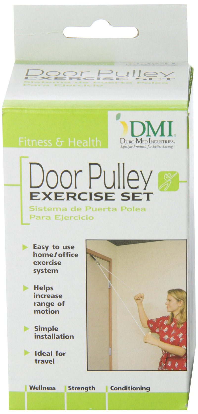 [Australia] - DMI Shoulder Pulley Over the Door for Physical & Shoulder Rehab, Occupational Therapy Aid with Easy Grip Handles, White 