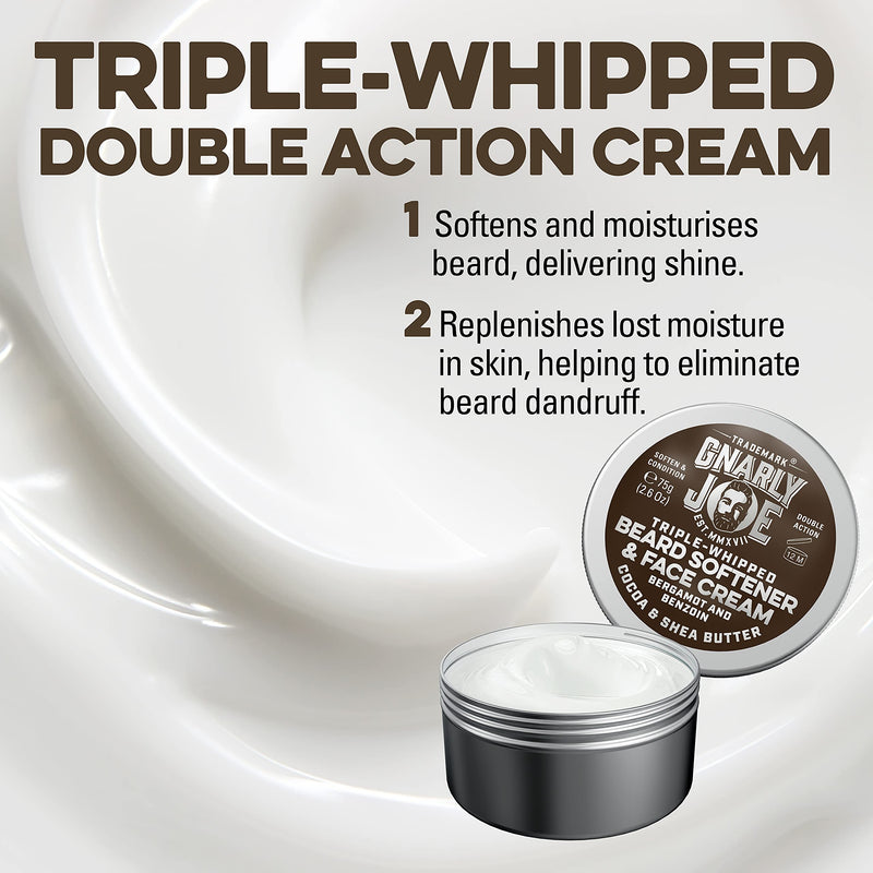 [Australia] - Gnarly Joe Beard Softener and Face Cream. Triple-Whipped Cocoa and Shea Butter. Leave-In Overnight. 75 ml (Bergamot and Benzoin, 75 ml) Bergamot and Benzoin 75 ml (Pack of 1) 