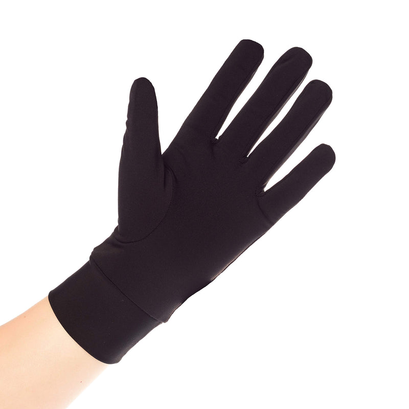 [Australia] - Compression Lightweight Sport Running Gloves Liner Gloves- Black - Men & Women Small 