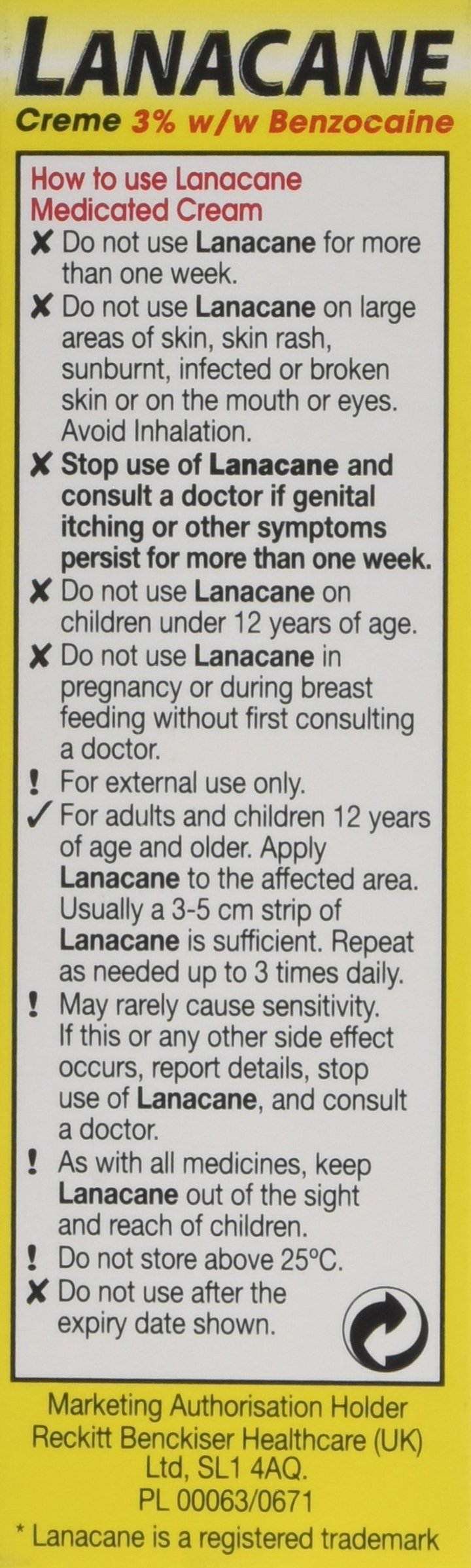 [Australia] - Lanacane Medicated Cream Tube, 30 g, Relief From Itching/Irritation Of Dry Skin, Insect Bites/Stings, Vaginal/Anal Itching, Running and Travel Chafing, 30 g (Pack of 1) 