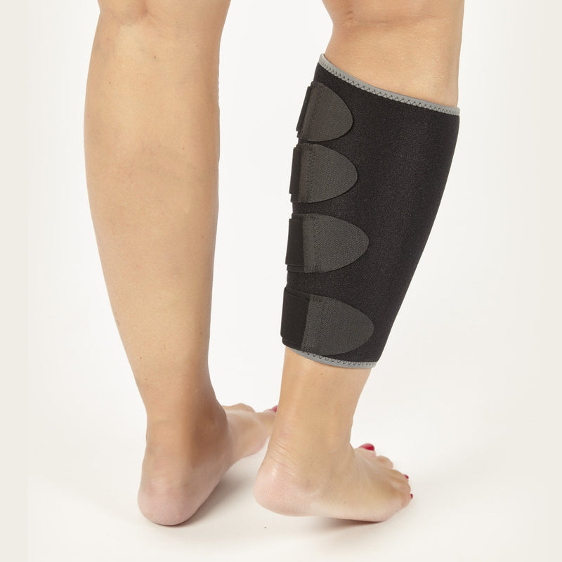 [Australia] - Calf Brace | Premium Compression Sleeve for Men & Women | Provides Pain Relief & Support | For Shin Splints, Lower Leg Pain, Torn Calf Muscle | Black Neoprene Adjustable Support Wrap for Runners Calf & Shin Brace 