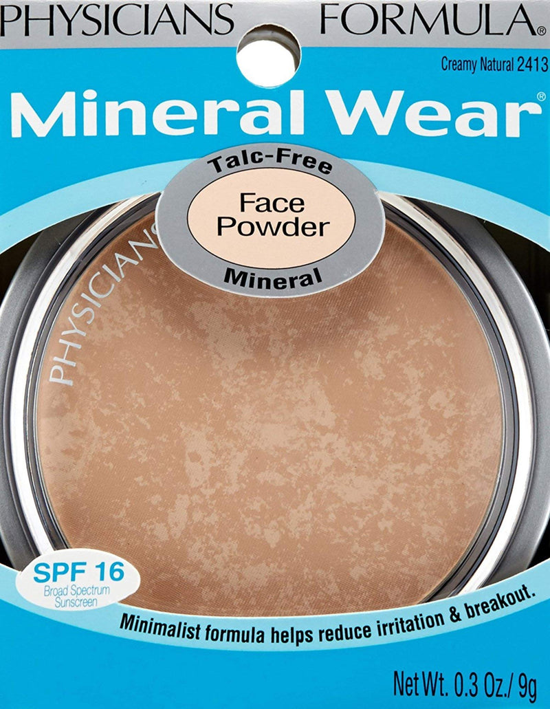 [Australia] - Physicians Formula Mineral Wear Talc Free Mineral Pressed Face Powder, Creamy Natural, 0.3 Ounce Creamy Natural 2413 