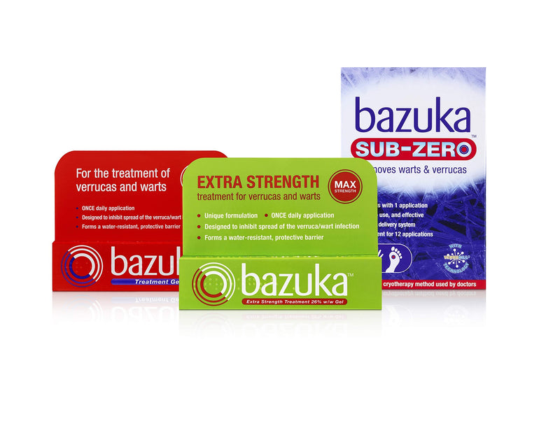 [Australia] - Bazuka Extra Strength Treatment Gel For Effective, Pain-Free Treatment and Removal of Verrucas and Warts. With Emery Board, 6g 