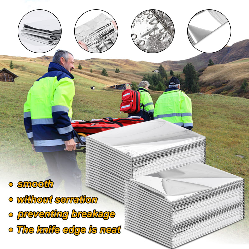 [Australia] - WINKIM Emergency Blanket, Thermal Foil Blankets First Aid (Large-12-Pack) Space Survival Blanket for Camping Hiking (210x140cm) 