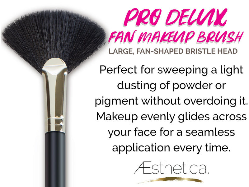 [Australia] - Aesthetica Pro Series 5-Piece Contouring and Highlighting Makeup Brush Set - Includes Large Powder, Foundation, Angled, Deluxe Fan & Precision Concealer Makeup Brushes - 100% Vegan & Cruelty Free 