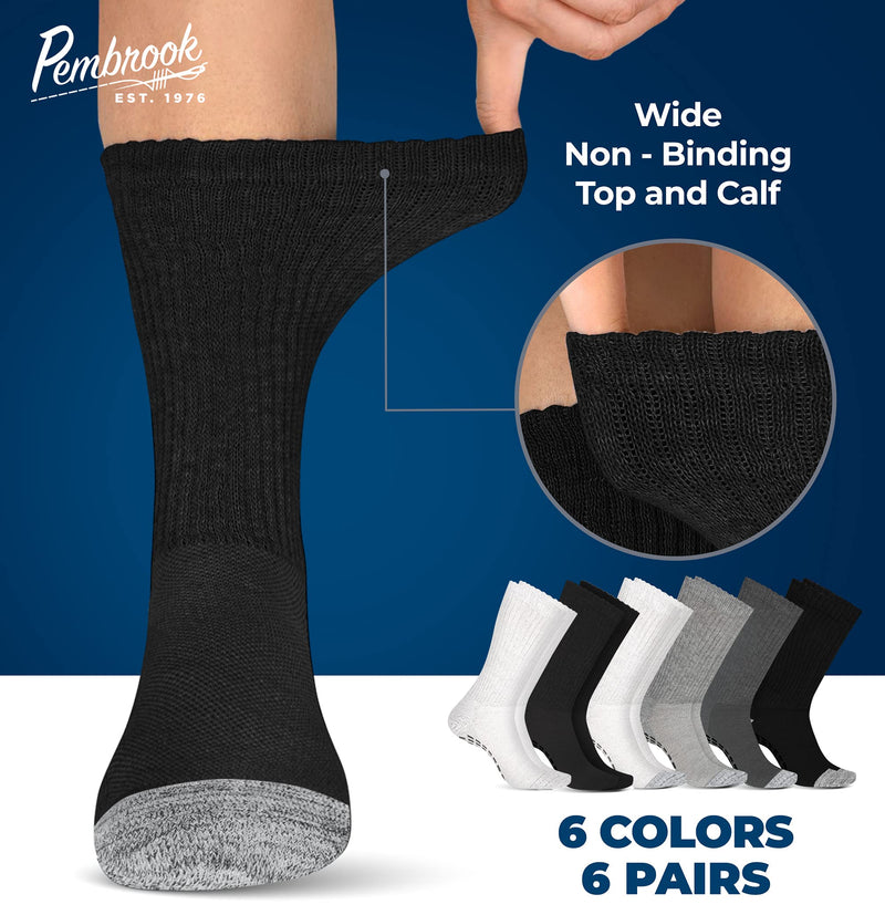 [Australia] - Pembrook Extra Wide and Diabetic Socks with Grips Bundle 