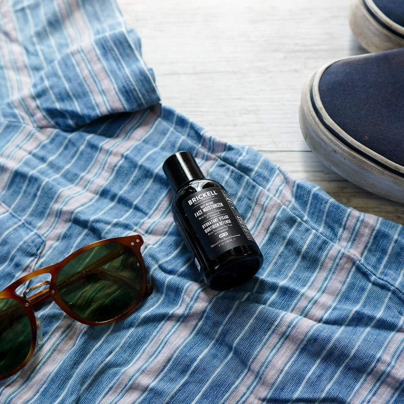 [Australia] - Brickell Men's Daily Defense Face Moisturizer for Men, Natural and Organic, Zinc SPF20 Face Moisturizing Sunscreen, Hydrates and Protects Skin Against Harmful UVA/B rays, 59 ml, Unscented 