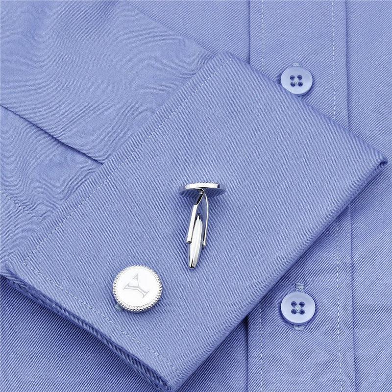 [Australia] - HAWSON Cufflinks for Men Shirts, Personalize Initial Cufflinks Alphabet A-Z Wedding Bussines Formal Shirts Gift Y 