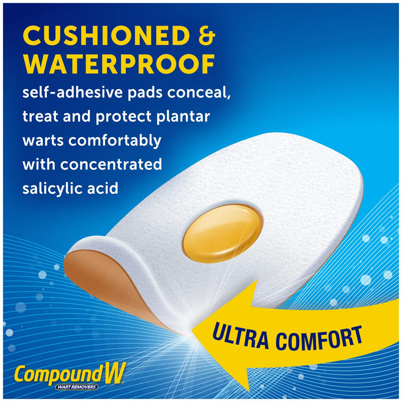 [Australia] - Compound W Maximum Strength One Step Plantar Wart Remover Foot Pads, 20 Count Plantar Wart Foot Pads 
