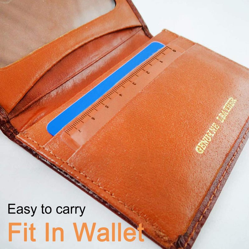 [Australia] - MagDepo 6 Pack Credit Card Size Magnifier Ruler Fire Starter Magnifying Glass Wallet Pocket Magnifier for Reading Small Print, Maps, and Books -Green Green 