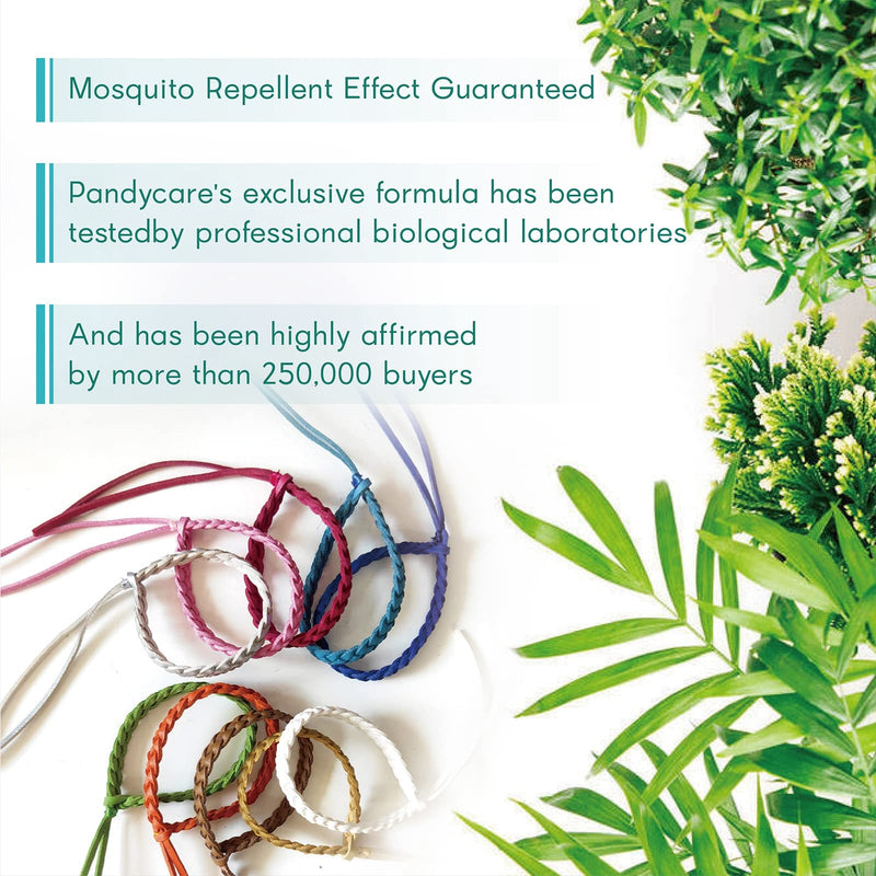 [Australia] - Mosquito Repellent Bracelet 15 Pack, PandyCare Mosquito Bands for Adults, Kids & Babies - Premium Quality, DEET-Free Natural Wristbands, Protection Insects up to 300 Hours 