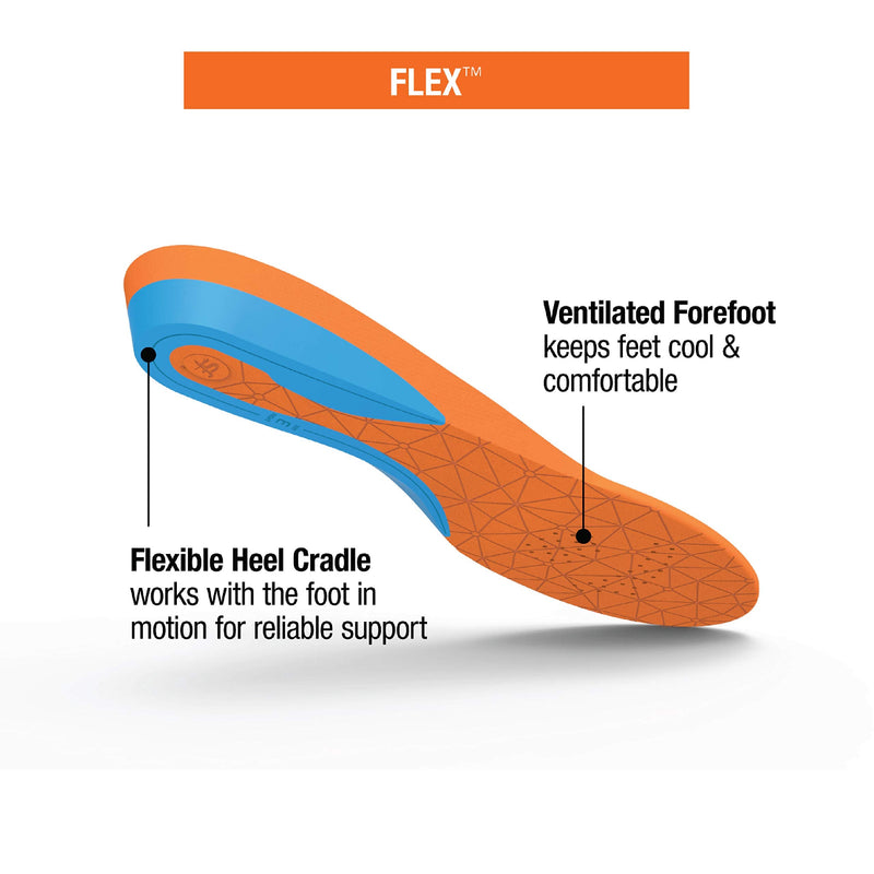 [Australia] - Superfeet FLEX - Comfort Foam Insoles for Workout Shoes 11.5-13 Men / 12.5-14 Women (Pack of 1) Flame 