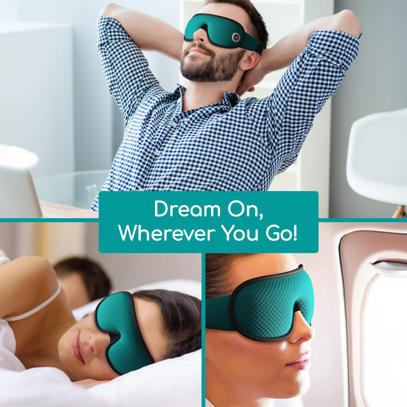 [Australia] - Medi Grade 100% Blackout Eye Mask for Sleeping - Breathable 3D Sleep Masks for Men and Women with Sleep Aid Zero-Eye-Pressure Technology - Comes with Sleep Mask, 4x Ear Plugs for Sleep & Carabiner Bag 
