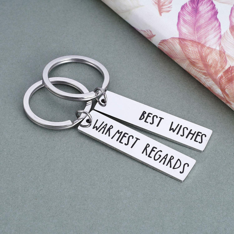 [Australia] - Schitt's Creek TV Show Merchandise Gift Funny Ew David Rose Alexis Quote Key Chain Best Wishes Warmest Regards 