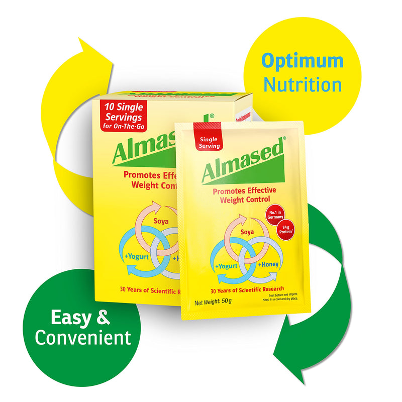 [Australia] - Almased - SOYA, Yogurt and Honey Meal Replacement for Weight Control, 500 g 10 Count (Pack of 1) 