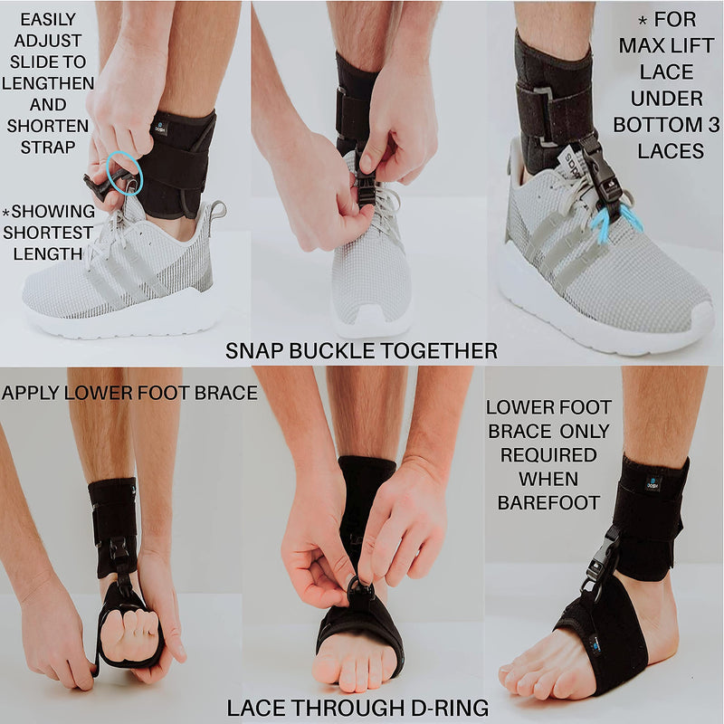 [Australia] - DOSH AFO Foot Drop Brace - Drop Foot Brace for Walking - Use as a Left or Right AFO Brace - Ankle Foot Orthosis Support Brace for Men and Women - Drop Foot Braces are used for Stroke, MS, & much more… 