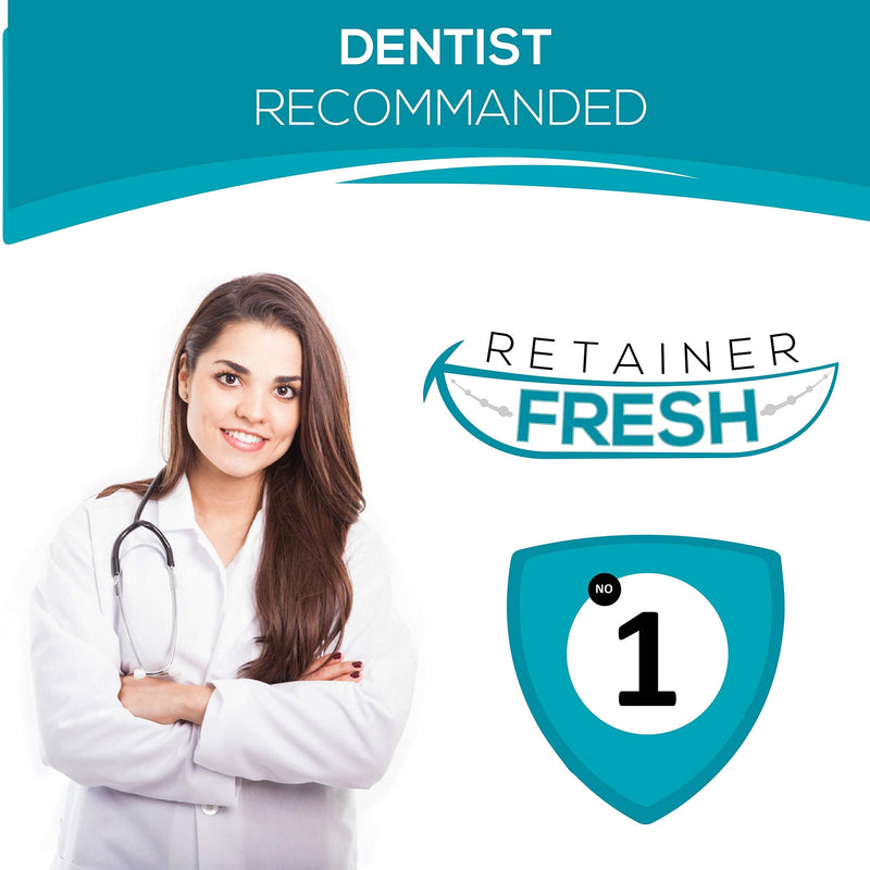 [Australia] - Retainer Cleaning Tablets - 120 Tablets 4 Months Supply Retainer Fresh, Brite, and Stain-Free - Retainer Cleaner Tablet, Invisalign, Mouth Guard, Dentures, Aligners 120 Count (Pack of 1) 